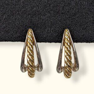 (2/$20) V. Liz Claiborne Tapered Swoop Earrings